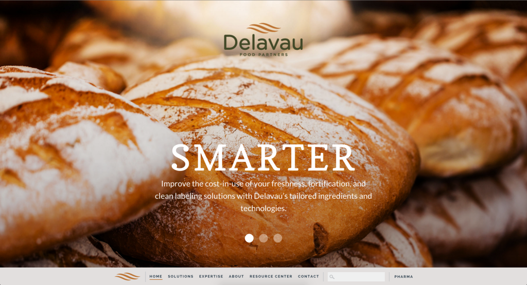 Delavau food website home page