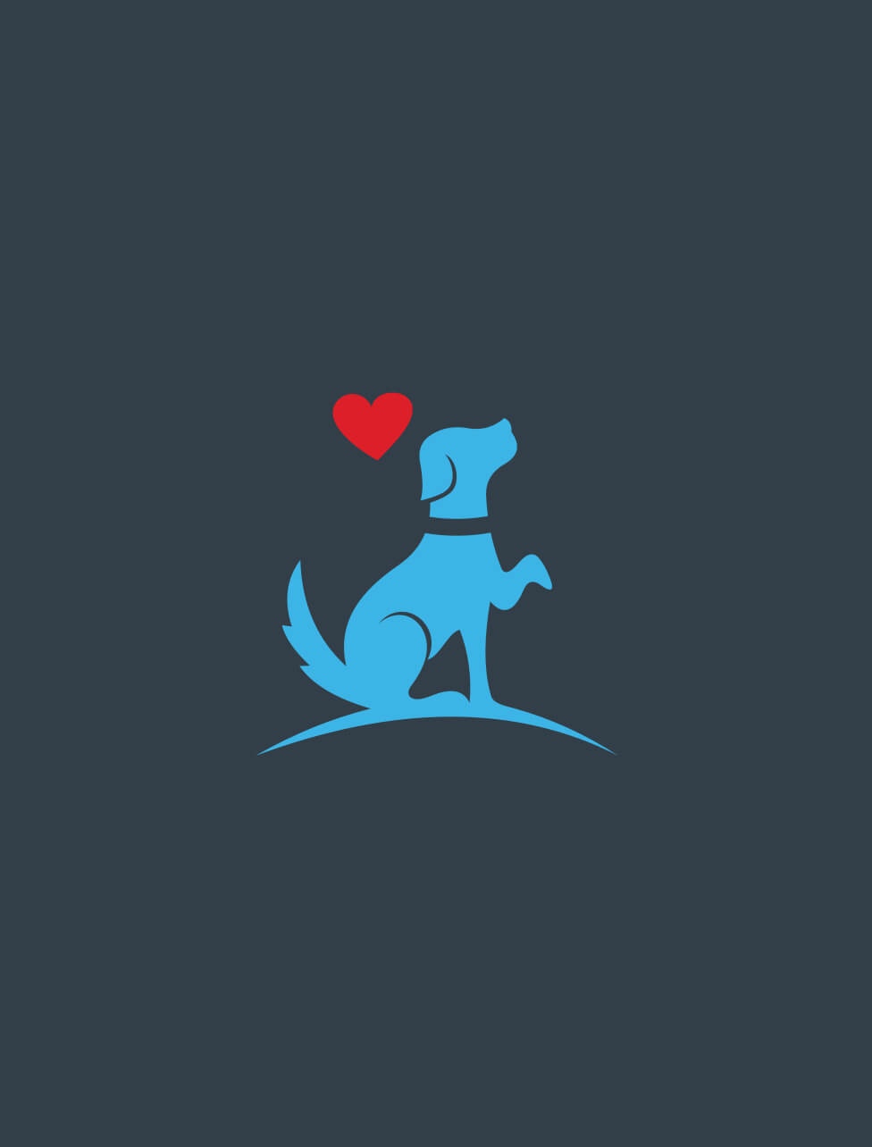 Dogs Heart icon for packaging and web_brand_identity_pet_industry_brand_strategy