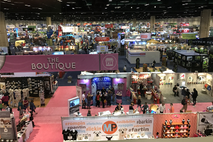 Global Pet Expo overhead shot of trade show floor