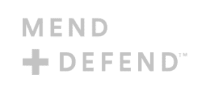 mend + defend logo