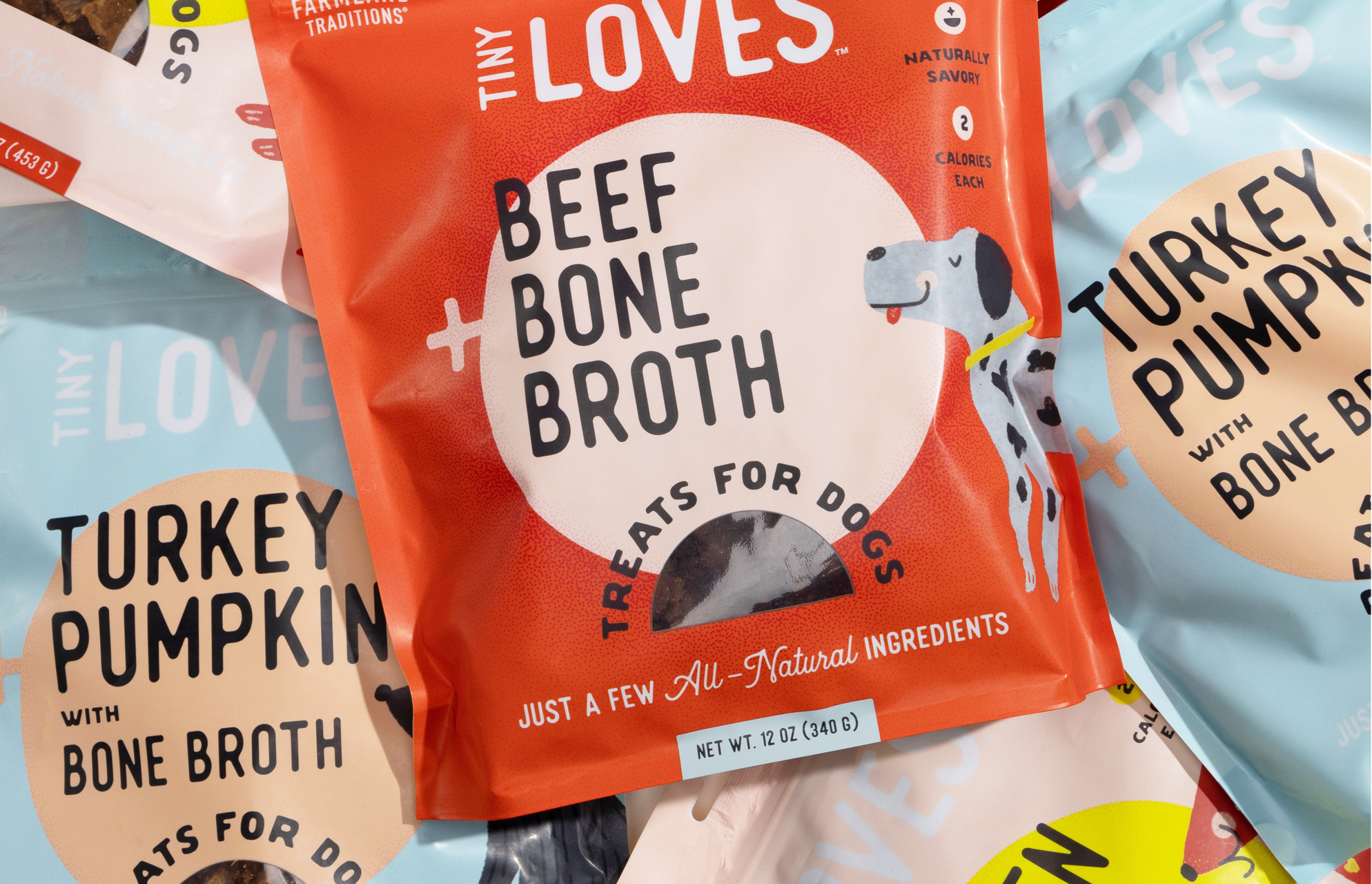 Farmland_Traditions_Chicken_and_Beef_Bone_Broth_Dog_Treats_Tiny_Loves_Pet_Industry_Branding_Strategy_Packaging