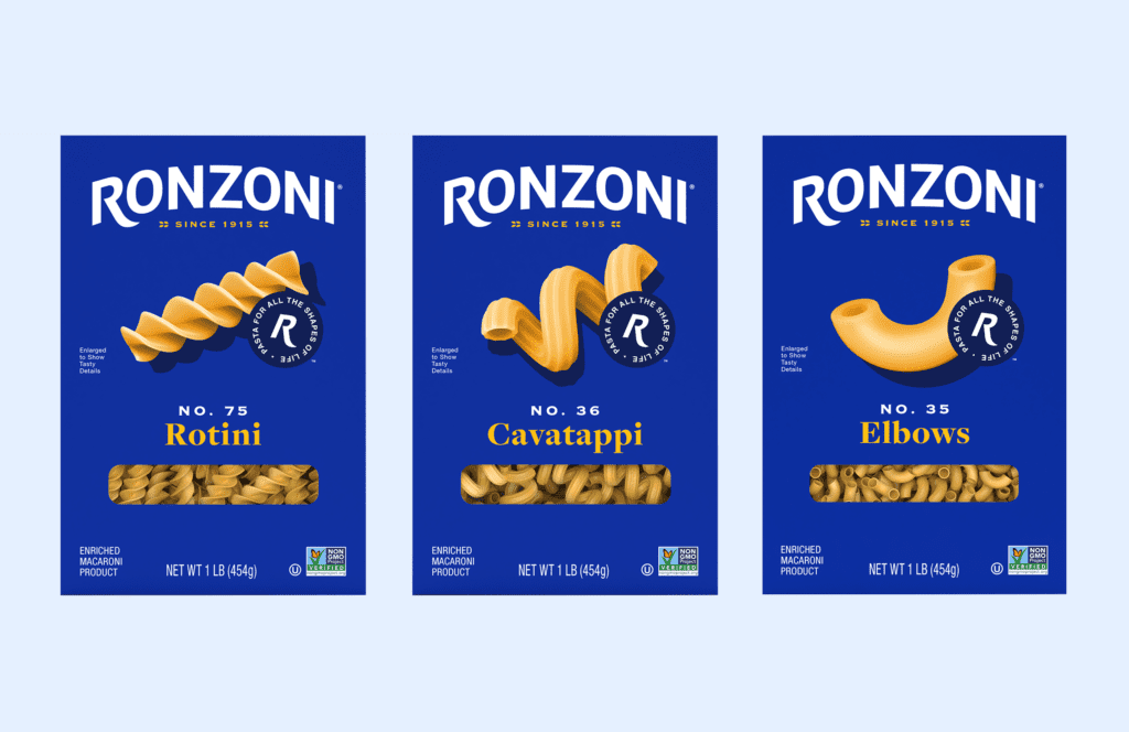 This image has an empty alt attribute; its file name is Ronzoni_Packaging_Rebrand_MarketPlaceBranding-1024x664.png